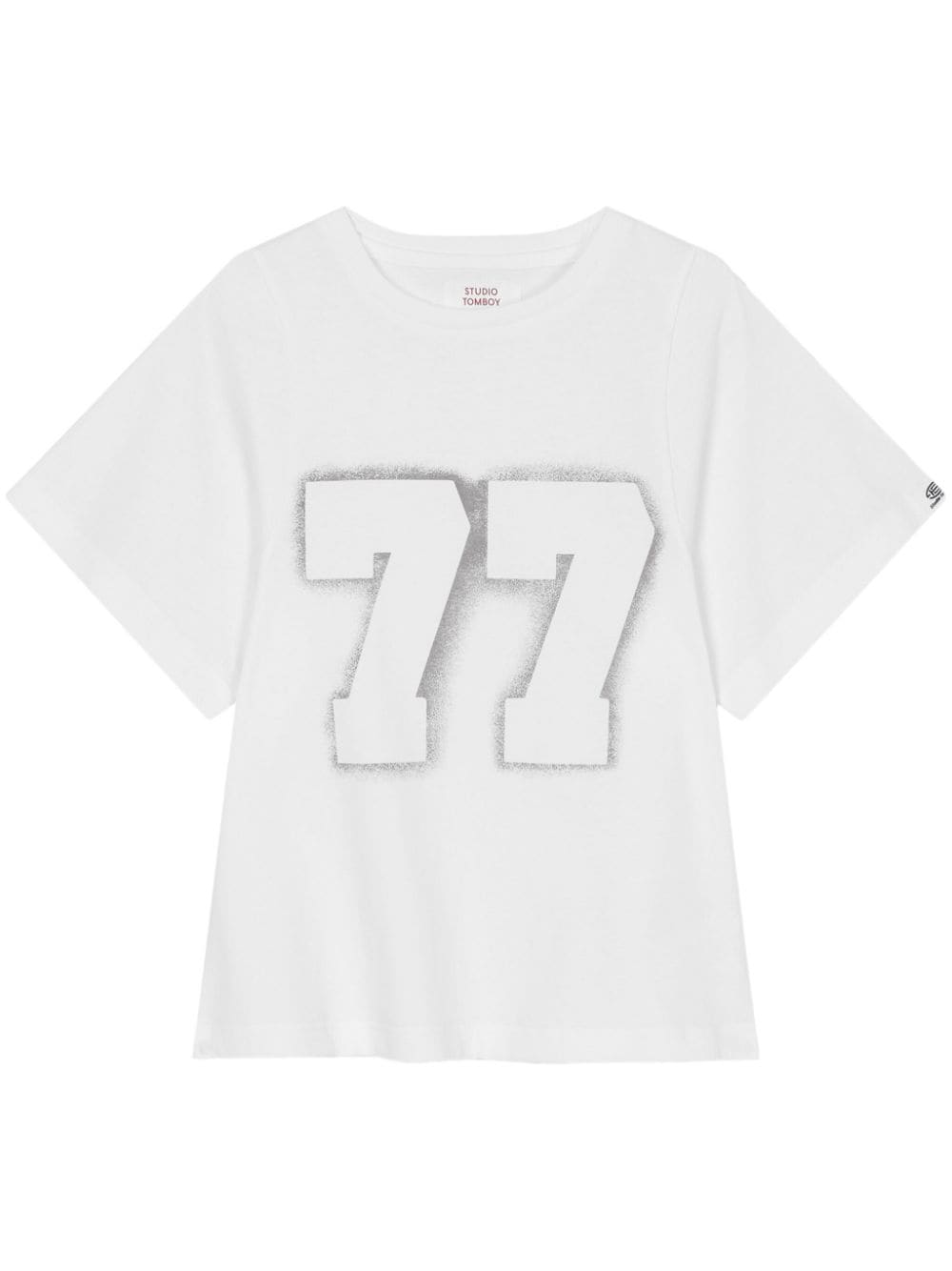 STUDIO TOMBOY 77-print cropped T-shirt - White von STUDIO TOMBOY