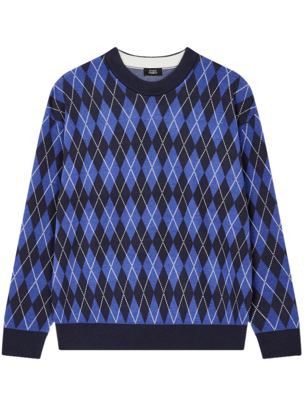 STUDIO TOMBOY argyle-pattern jumper - Blue von STUDIO TOMBOY