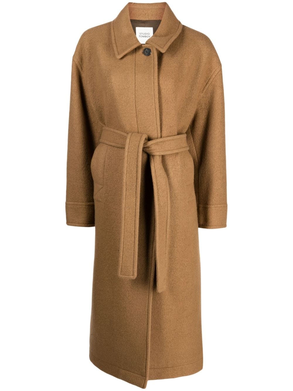 STUDIO TOMBOY belted single-breasted wool blend coat - Brown von STUDIO TOMBOY