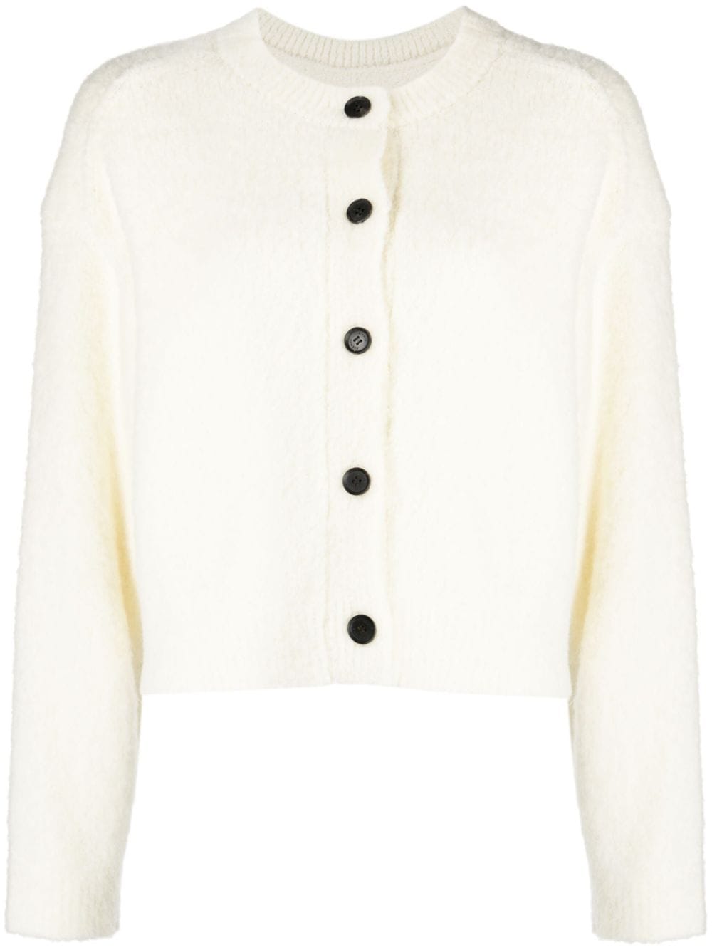 STUDIO TOMBOY bouclé crew-neck cardigan - White von STUDIO TOMBOY