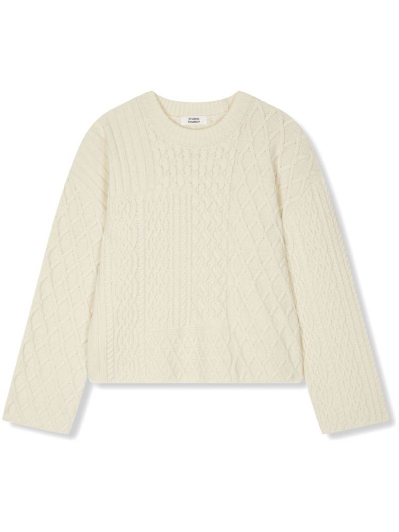 STUDIO TOMBOY cable-knit sweater - White von STUDIO TOMBOY