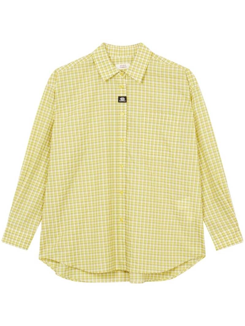 STUDIO TOMBOY check-print long-sleeve shirt - Yellow von STUDIO TOMBOY