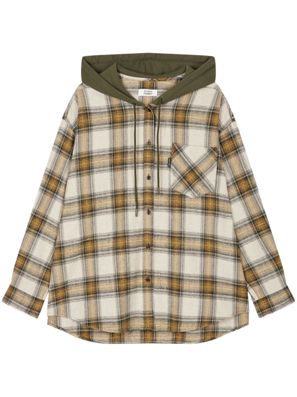 STUDIO TOMBOY checked hoodie - Neutrals von STUDIO TOMBOY