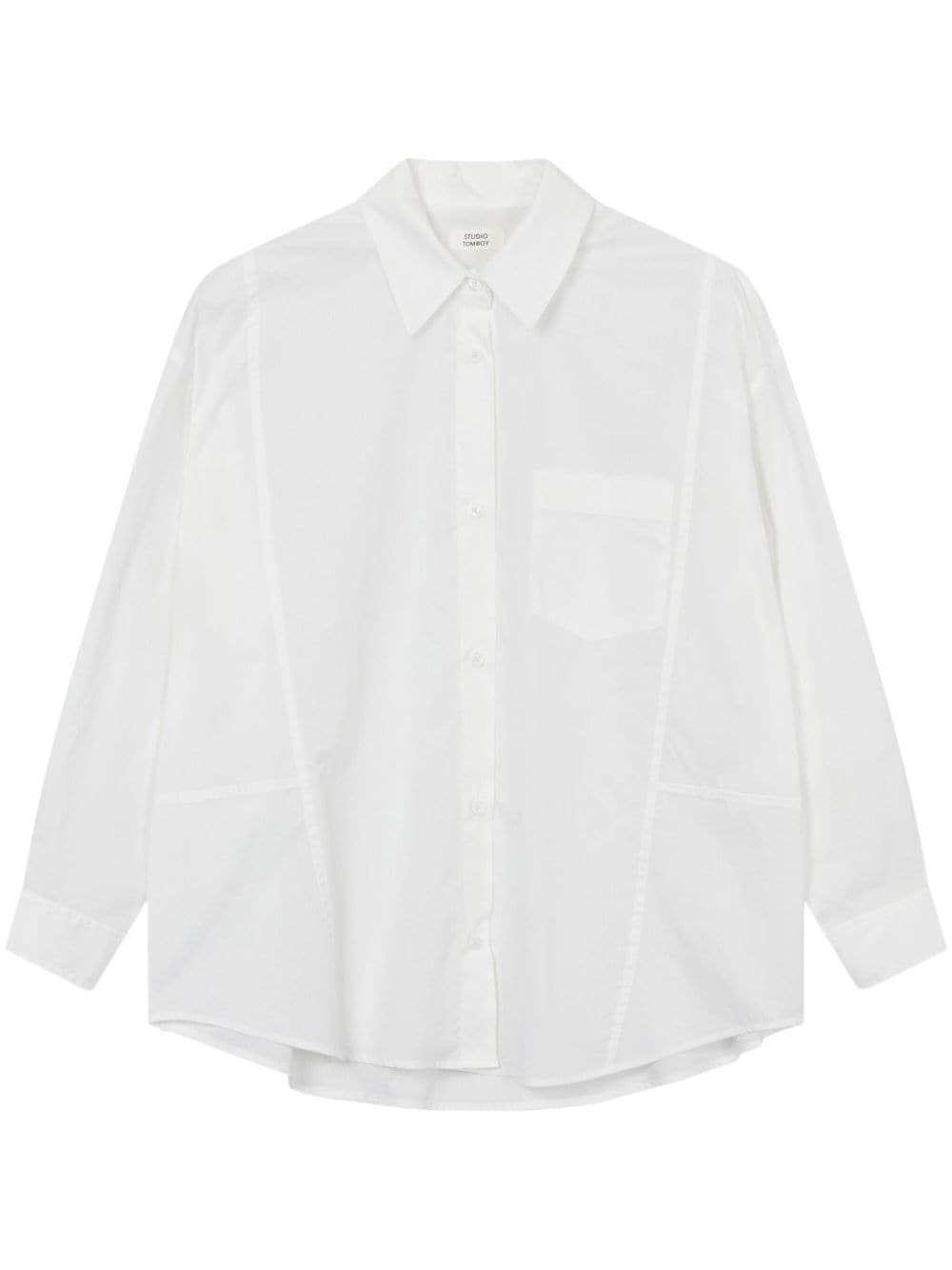 STUDIO TOMBOY classic-collar cotton shirt - White von STUDIO TOMBOY