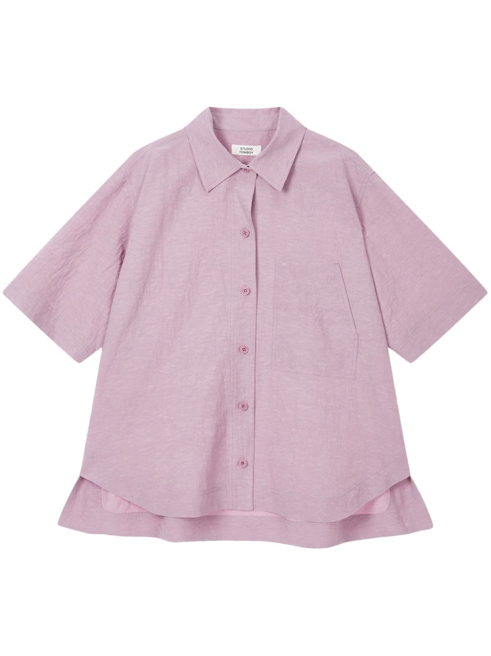 STUDIO TOMBOY classic-collar short-sleeve shirt - Pink von STUDIO TOMBOY