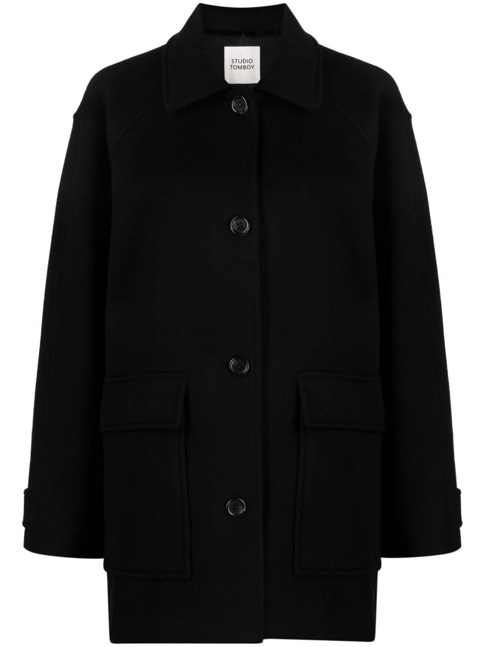 STUDIO TOMBOY classic-collar wool coat - Black von STUDIO TOMBOY