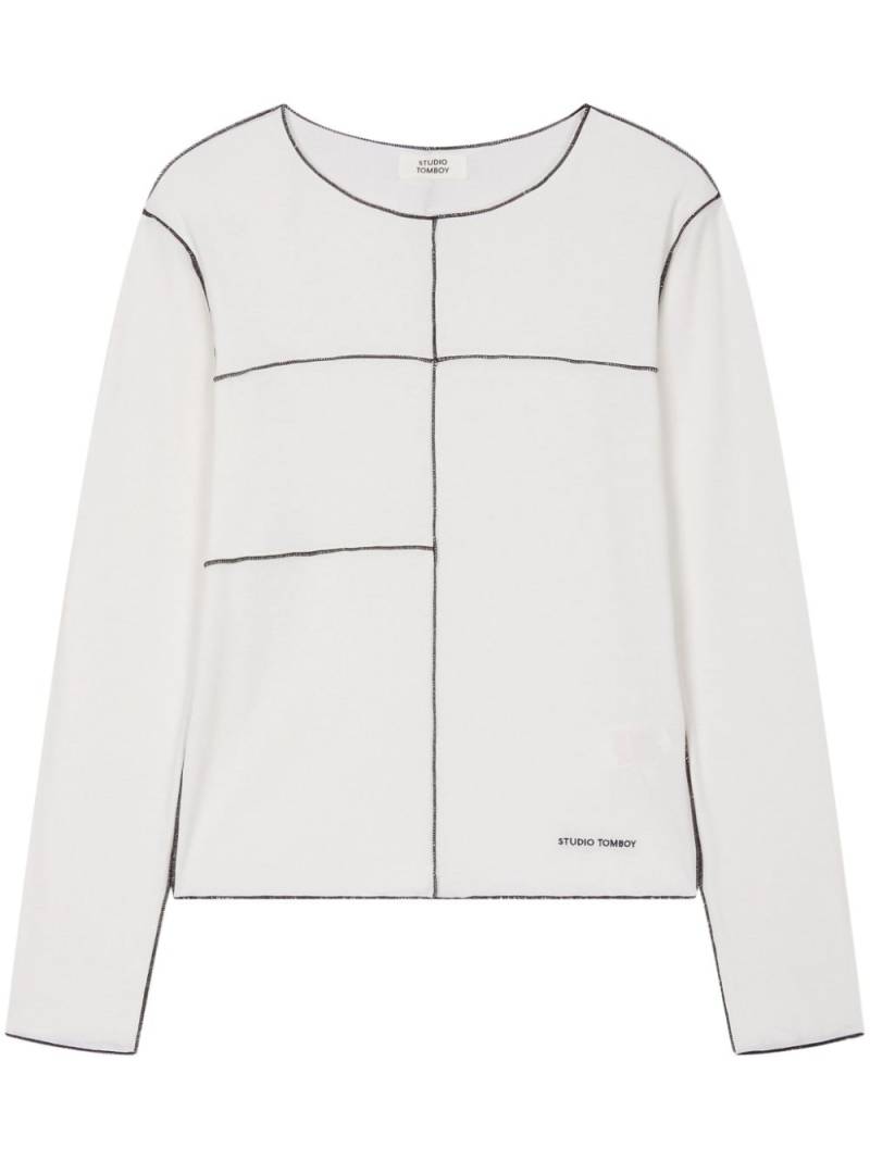 STUDIO TOMBOY contrast-stitch detailing t-shirt - White von STUDIO TOMBOY