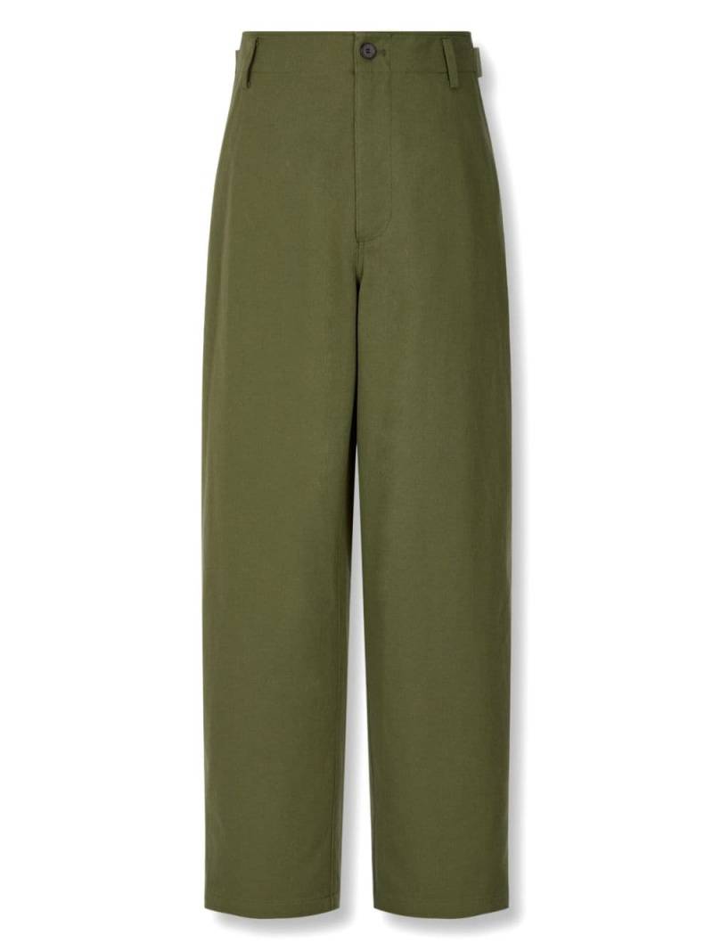 STUDIO TOMBOY cotton tapered trousers - Green von STUDIO TOMBOY