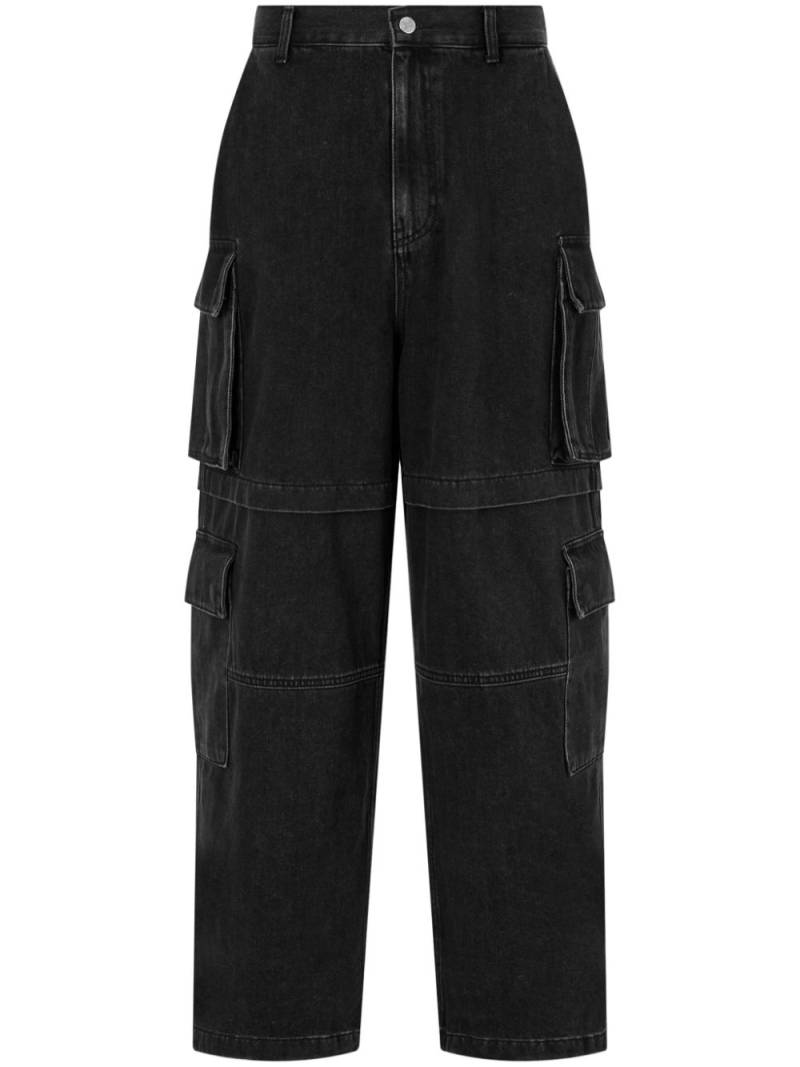 STUDIO TOMBOY denim wide-leg cargo pants - Black von STUDIO TOMBOY