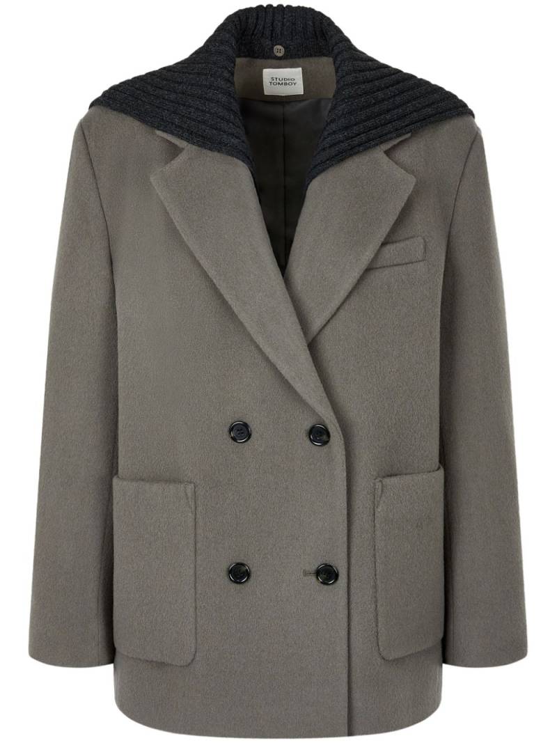 STUDIO TOMBOY detachable-collar coat - Grey von STUDIO TOMBOY