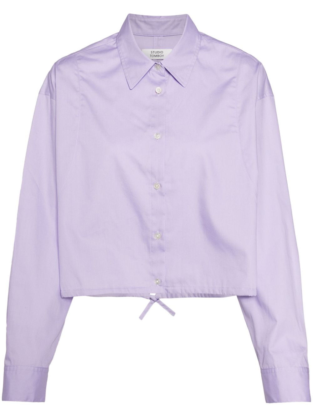 STUDIO TOMBOY drawstring-hem cotton shirt - Purple von STUDIO TOMBOY