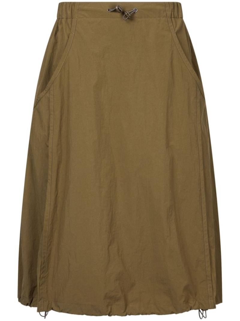 STUDIO TOMBOY drawstring-hem elasticated-waist midi skirt - Brown von STUDIO TOMBOY