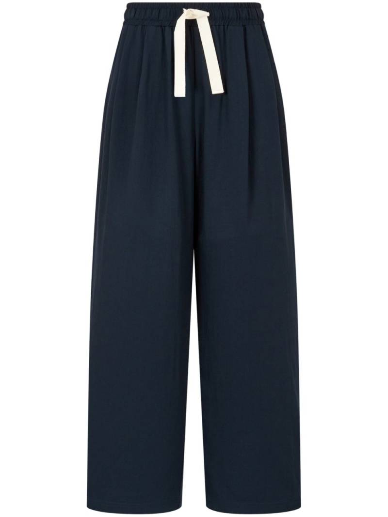 STUDIO TOMBOY drawstring-waist wide-leg track pants - Blue von STUDIO TOMBOY