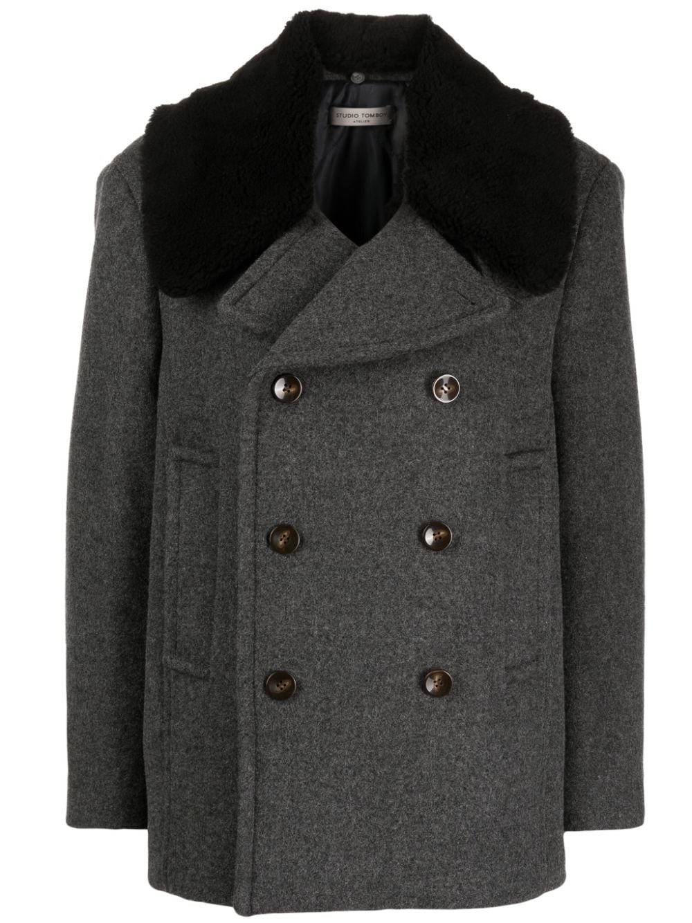STUDIO TOMBOY faux-shearling edge wool-blend coat - Grey von STUDIO TOMBOY