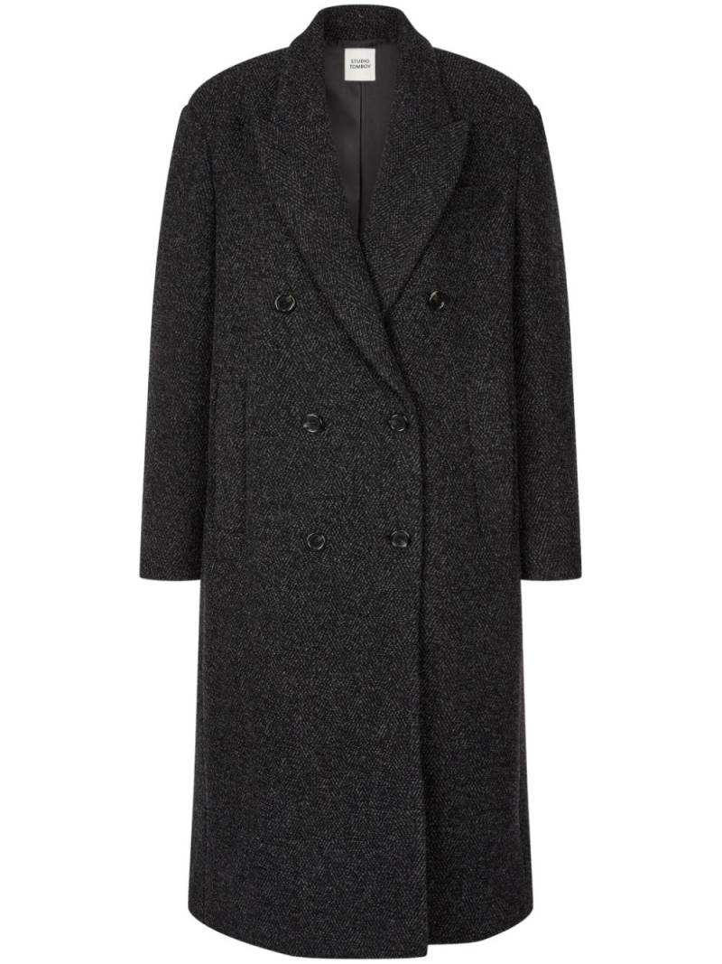 STUDIO TOMBOY herringbone coat - Black von STUDIO TOMBOY