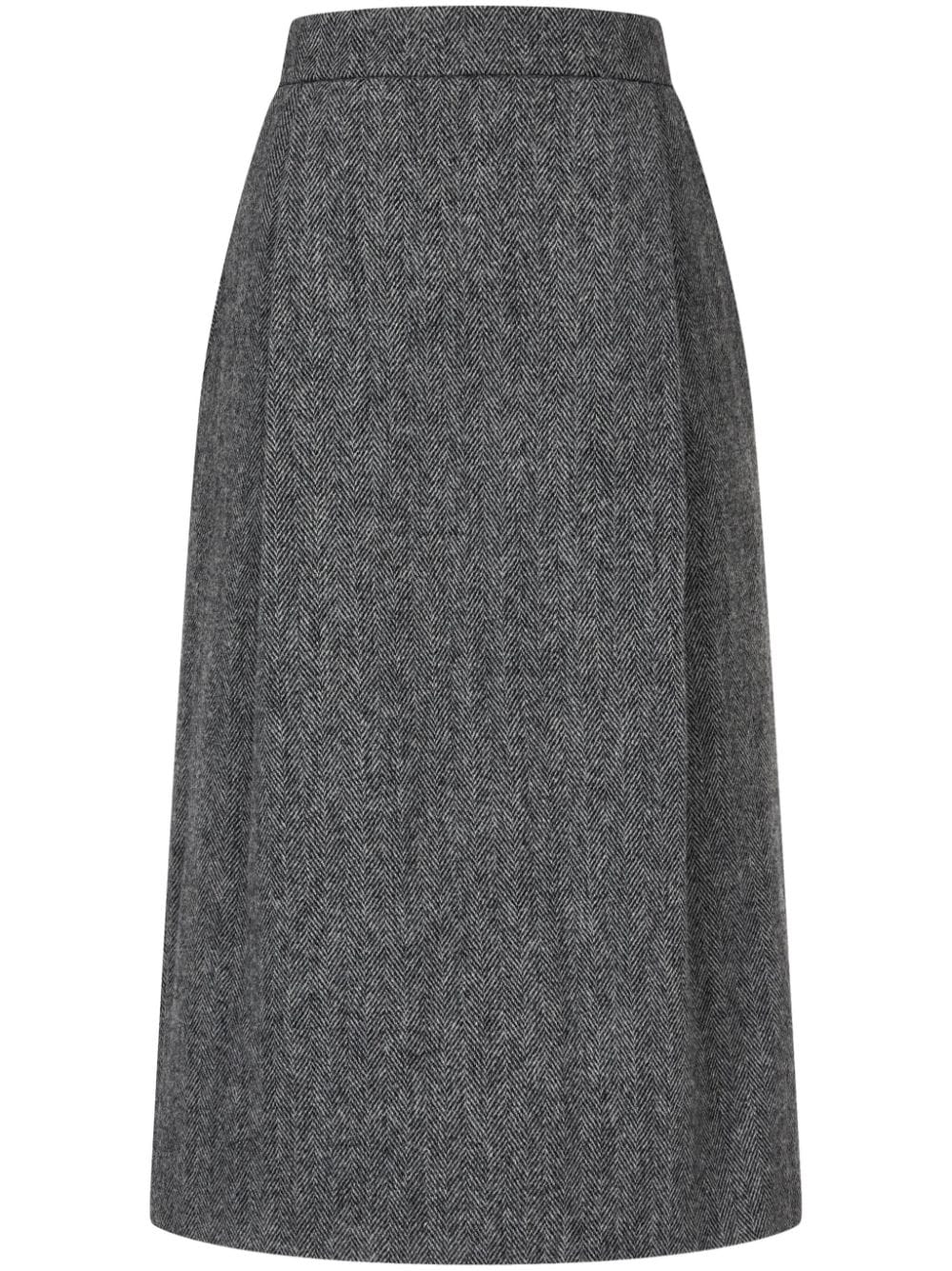 STUDIO TOMBOY herringbone wool skirt - Black von STUDIO TOMBOY