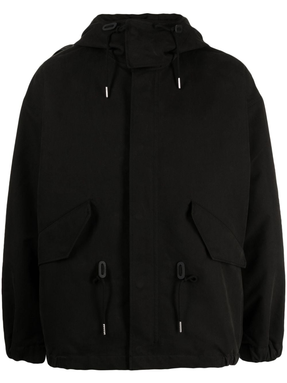 STUDIO TOMBOY high-neck hooded jacket - Black von STUDIO TOMBOY