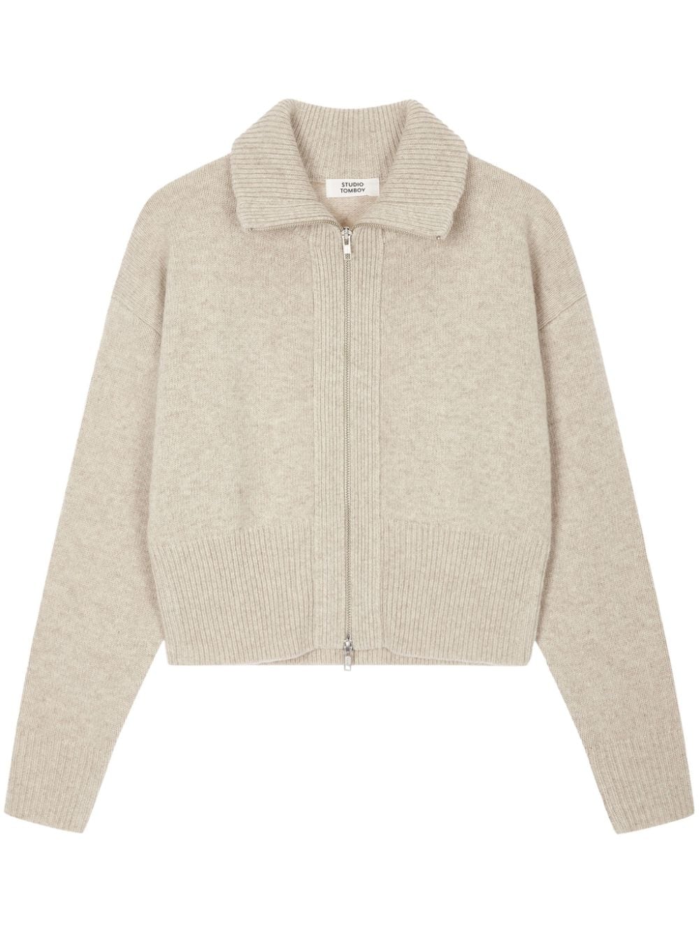 STUDIO TOMBOY high-neck zip-up cardigan - Neutrals von STUDIO TOMBOY