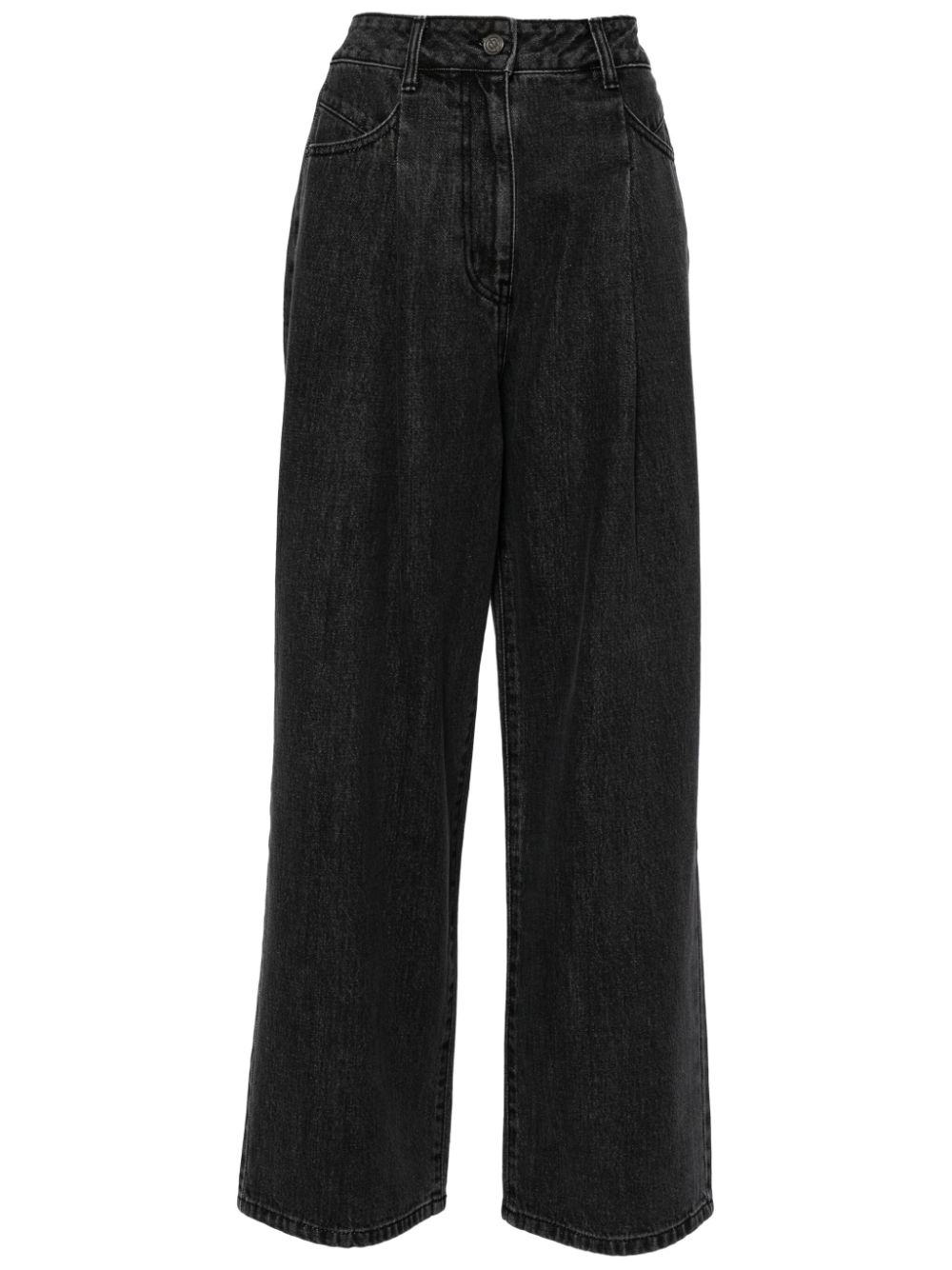 STUDIO TOMBOY high-rise wide-leg jeans - Black von STUDIO TOMBOY