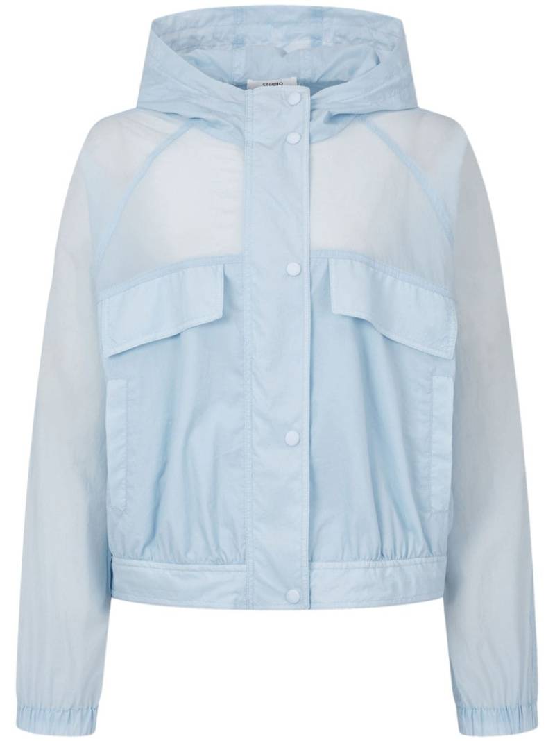 STUDIO TOMBOY hooded cropped jacket - Blue von STUDIO TOMBOY