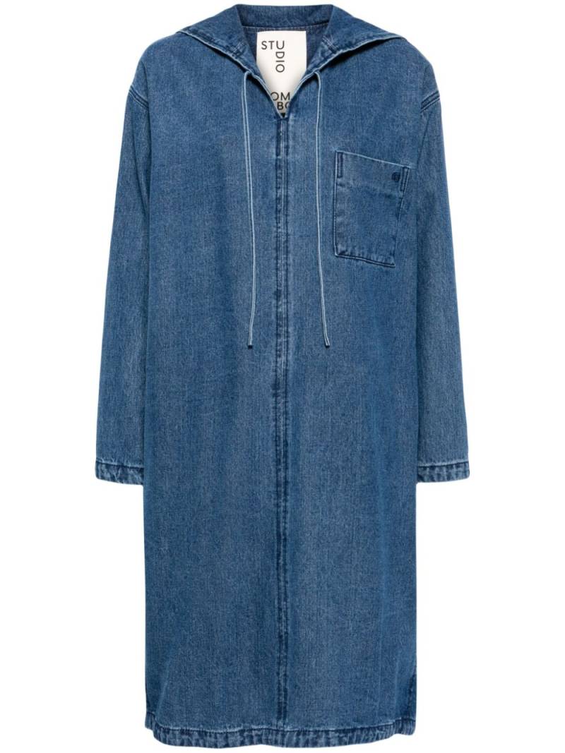 STUDIO TOMBOY hooded denim midi dress - Blue von STUDIO TOMBOY