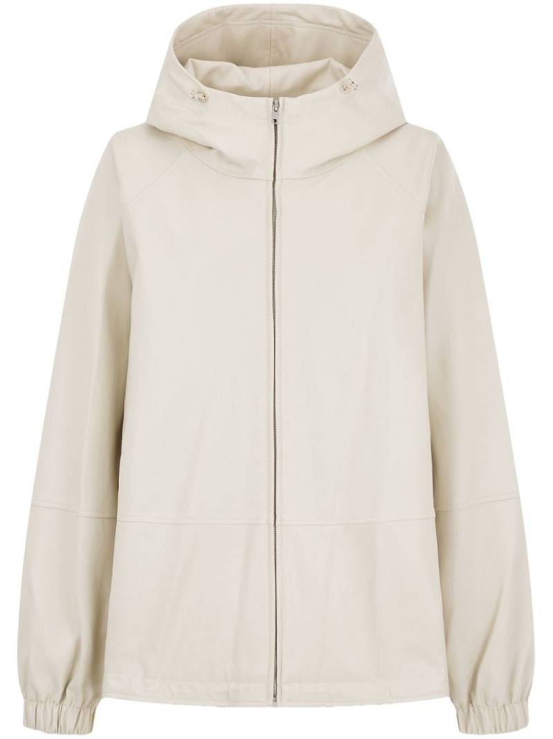 STUDIO TOMBOY hooded faux-leather jacket - Neutrals von STUDIO TOMBOY