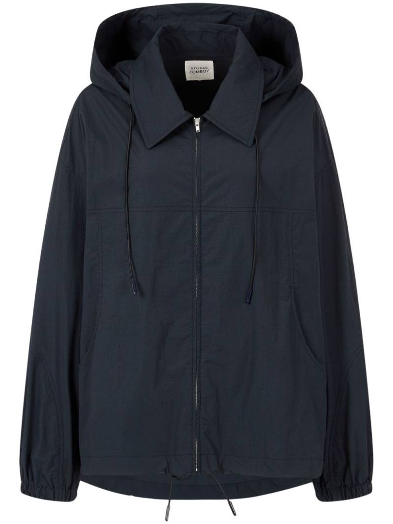 STUDIO TOMBOY hooded zip-up jacket - Blue von STUDIO TOMBOY