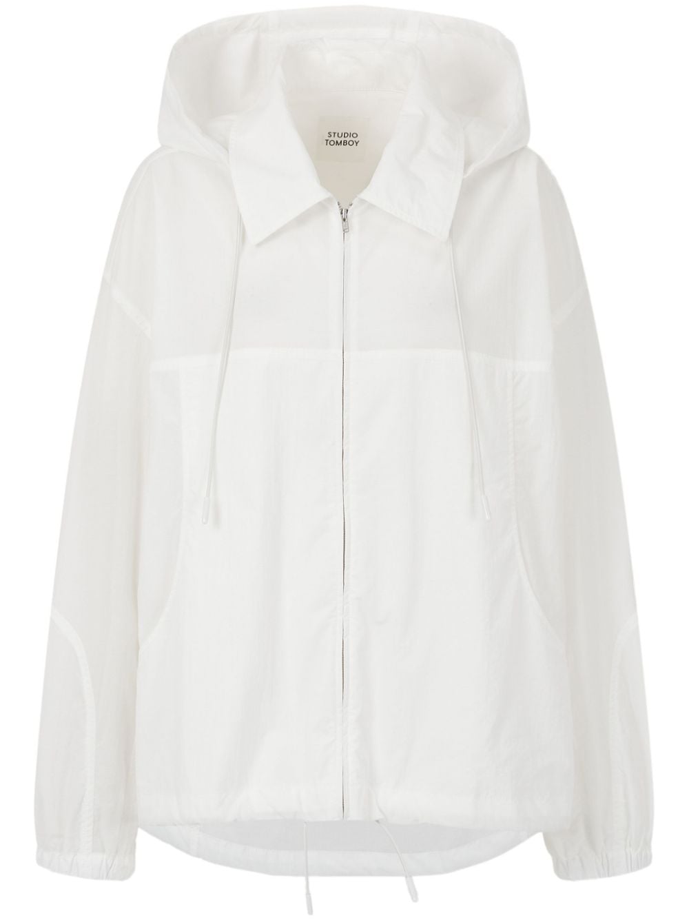 STUDIO TOMBOY hooded zip-up jacket - White von STUDIO TOMBOY