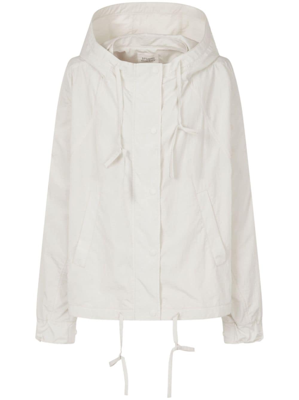 STUDIO TOMBOY layered hooded jacket - White von STUDIO TOMBOY