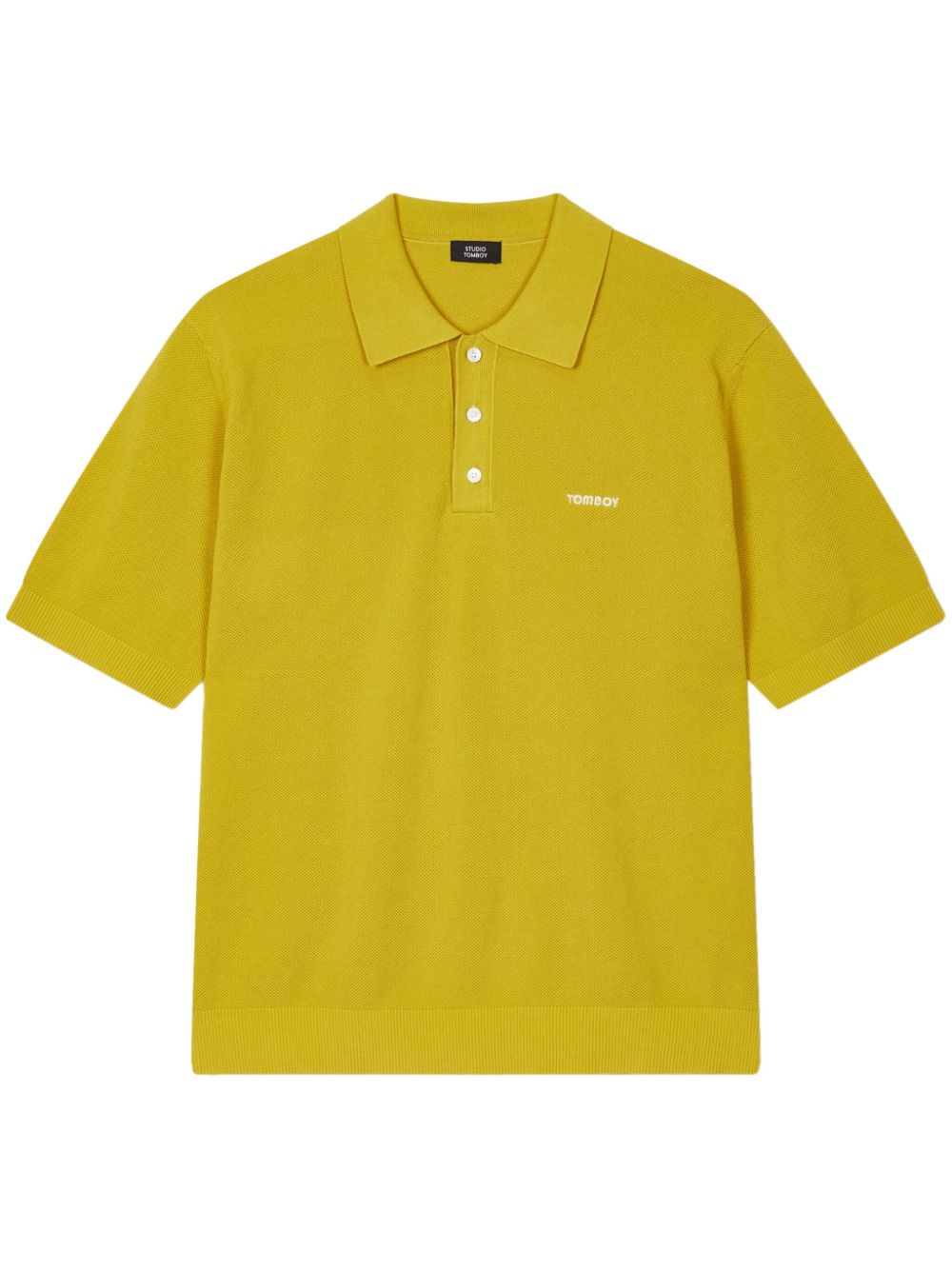 STUDIO TOMBOY logo-embroidered cotton polo shirt - Yellow von STUDIO TOMBOY