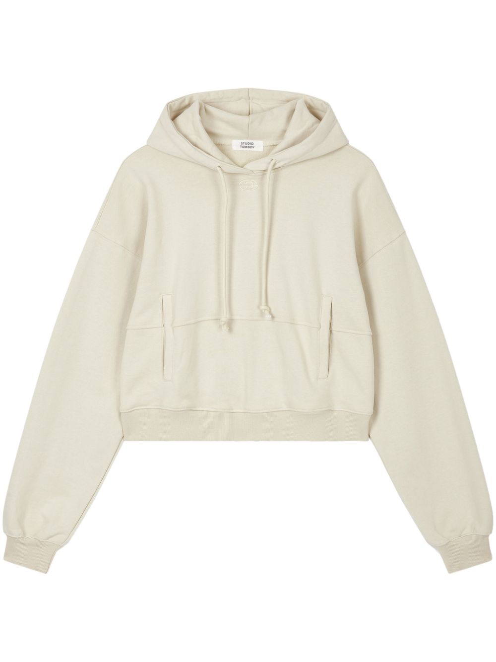 STUDIO TOMBOY logo-embroidered hoodie - Neutrals von STUDIO TOMBOY