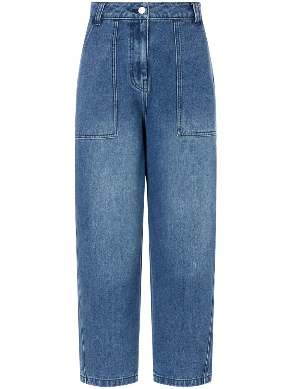 STUDIO TOMBOY logo-patch wide-leg jeans - Blue von STUDIO TOMBOY