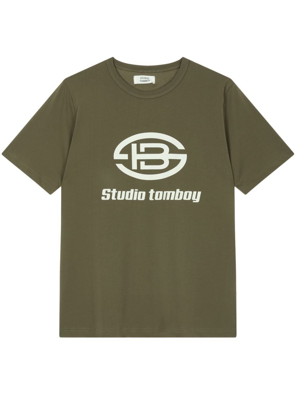 STUDIO TOMBOY logo-print cotton T-shirt - Green von STUDIO TOMBOY