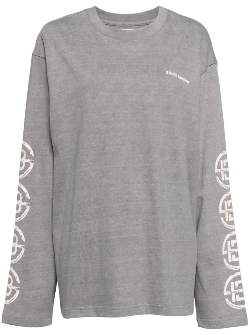 STUDIO TOMBOY logo-print cotton T-shirt - Grey von STUDIO TOMBOY