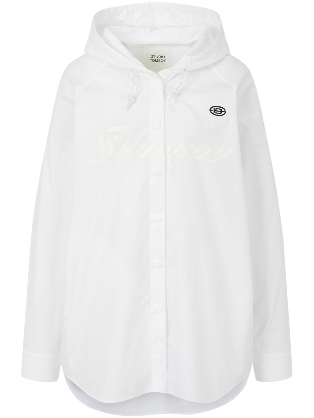 STUDIO TOMBOY logo-print hooded jacket - White von STUDIO TOMBOY