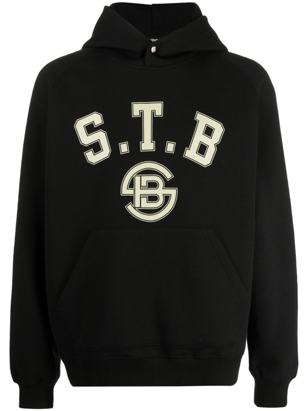 STUDIO TOMBOY logo-print press-stud hoodie - Black von STUDIO TOMBOY