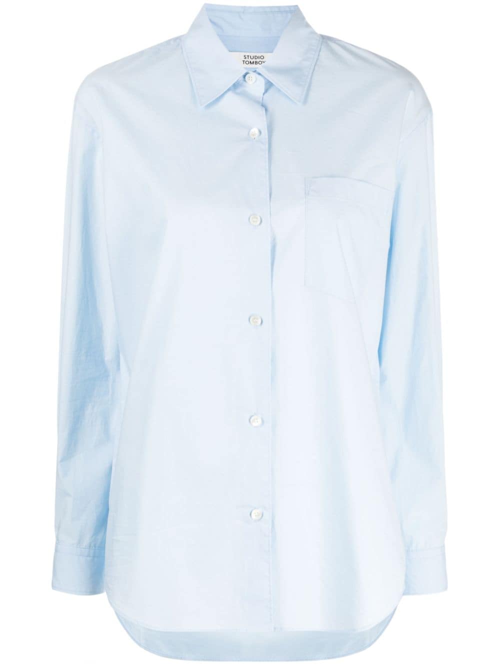 STUDIO TOMBOY long-sleeve cotton shirt - Blue von STUDIO TOMBOY