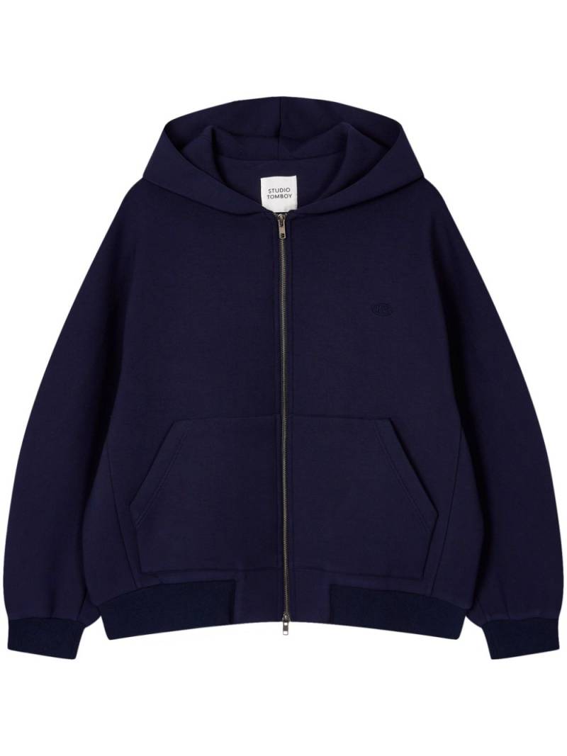 STUDIO TOMBOY long-sleeve zip-up hoodie - Blue von STUDIO TOMBOY