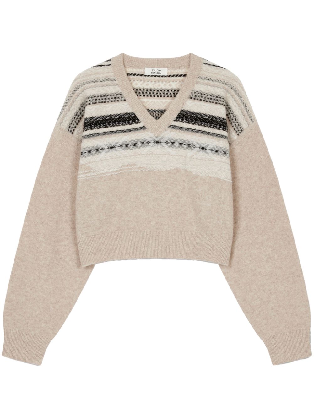 STUDIO TOMBOY patterned-detailed sweater - Neutrals von STUDIO TOMBOY