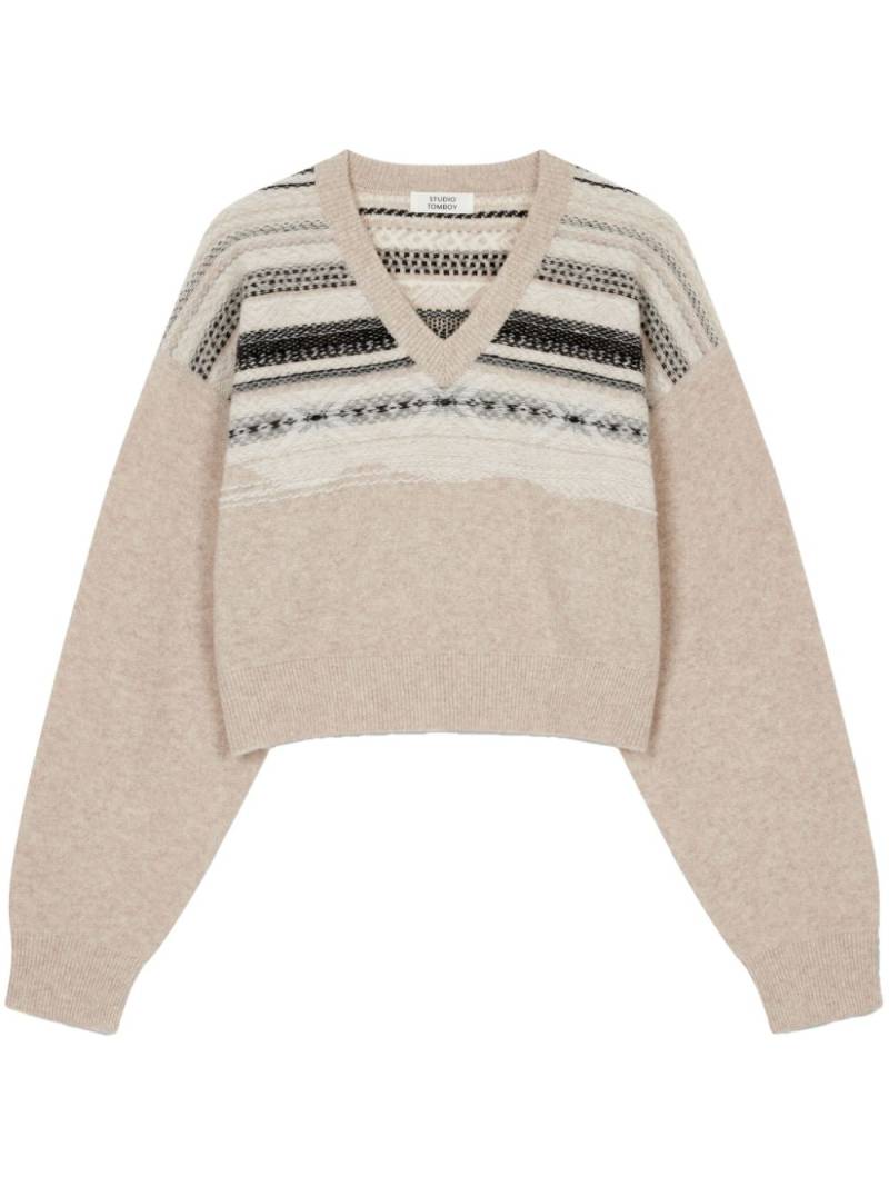 STUDIO TOMBOY patterned-detailed sweater - Neutrals von STUDIO TOMBOY