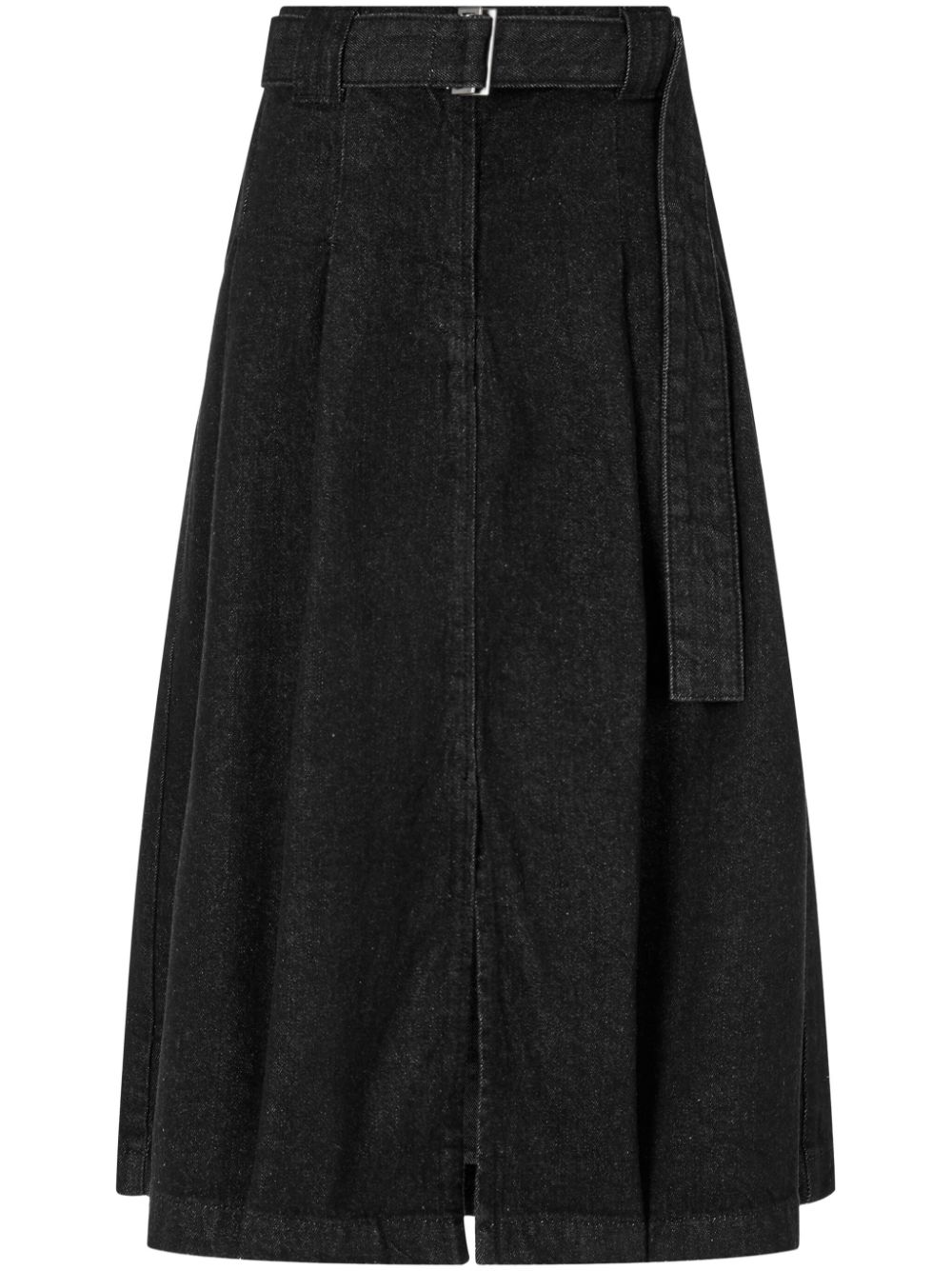 STUDIO TOMBOY pintuck-detail belted skirt - Black von STUDIO TOMBOY