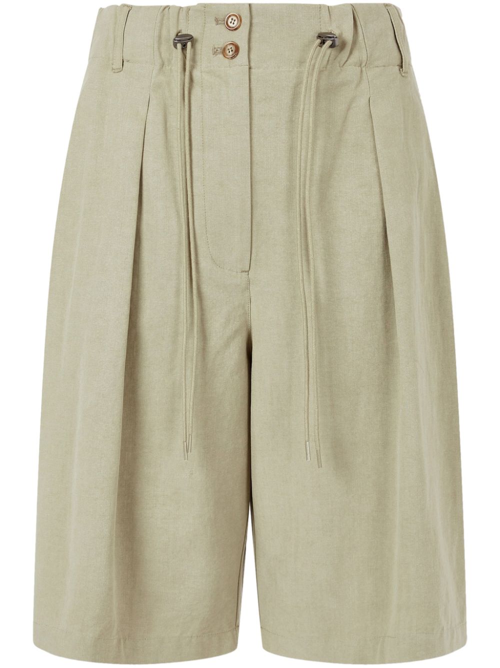 STUDIO TOMBOY pleat-detail drawstring-waist shorts - Neutrals von STUDIO TOMBOY