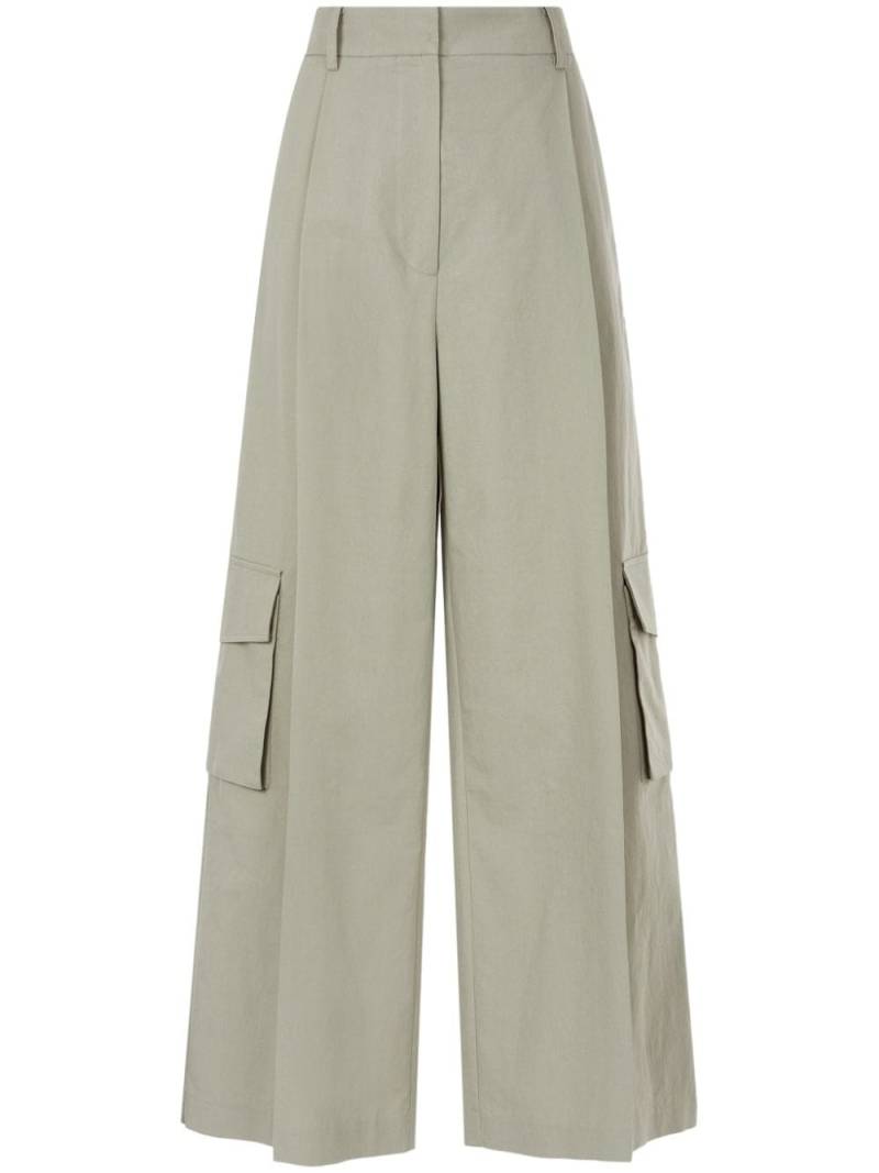 STUDIO TOMBOY pleat-detail twill palazzo pants - Green von STUDIO TOMBOY