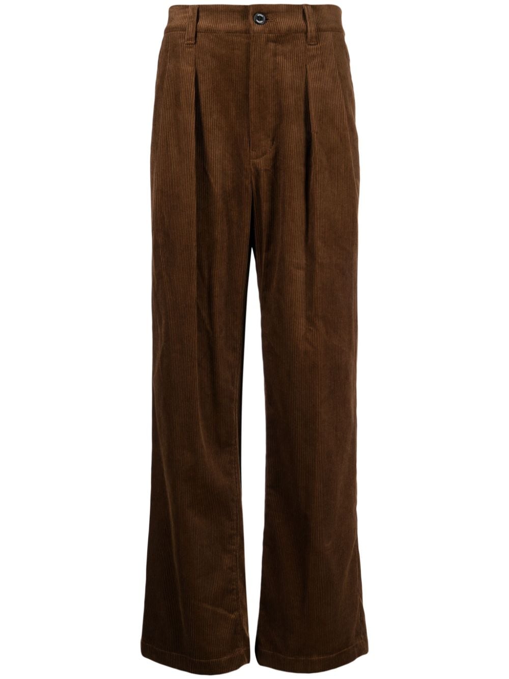 STUDIO TOMBOY pleat-detailing corduroy cropped trousers - Brown von STUDIO TOMBOY