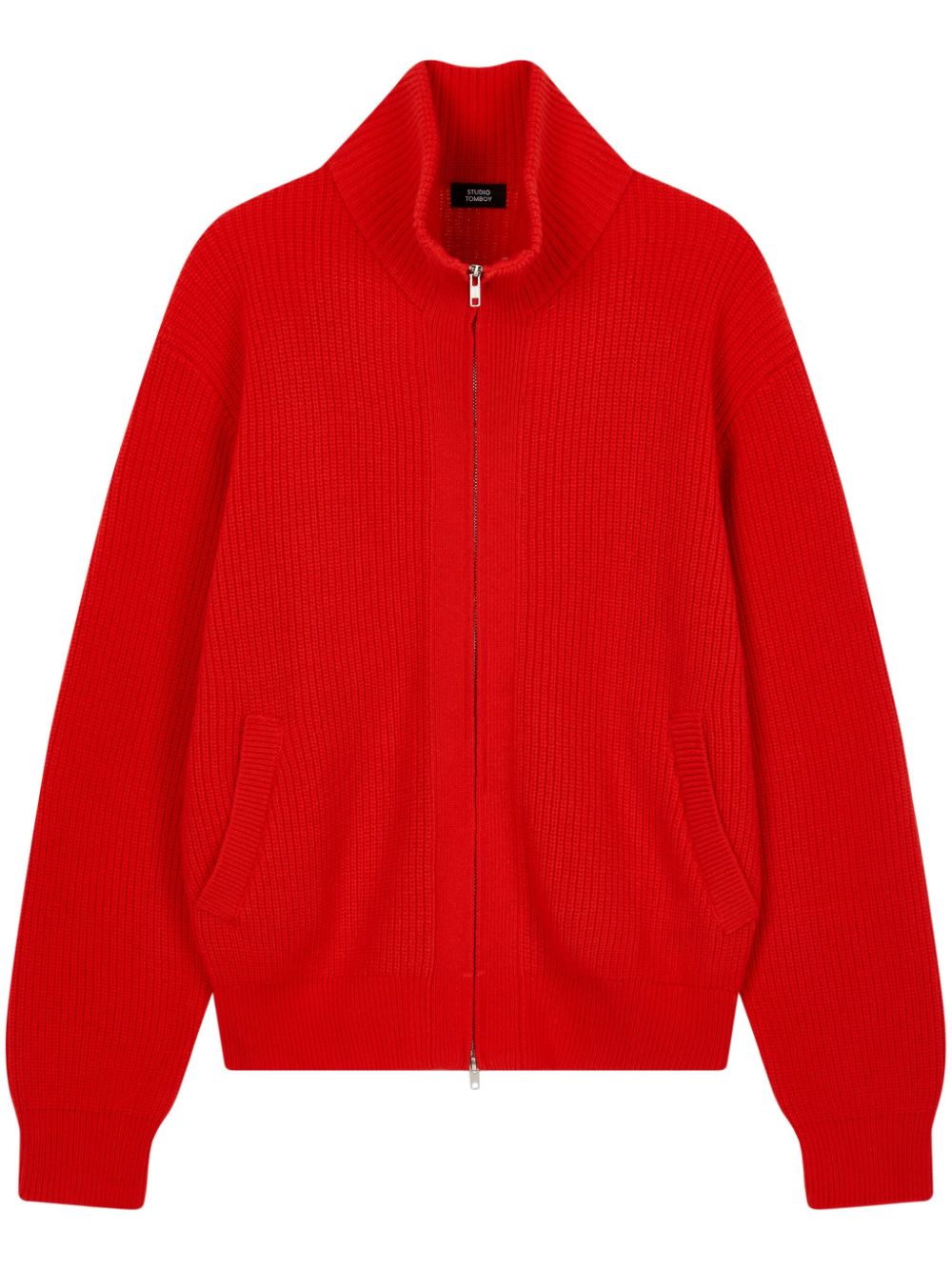 STUDIO TOMBOY ribbed wool cardigan - Red von STUDIO TOMBOY