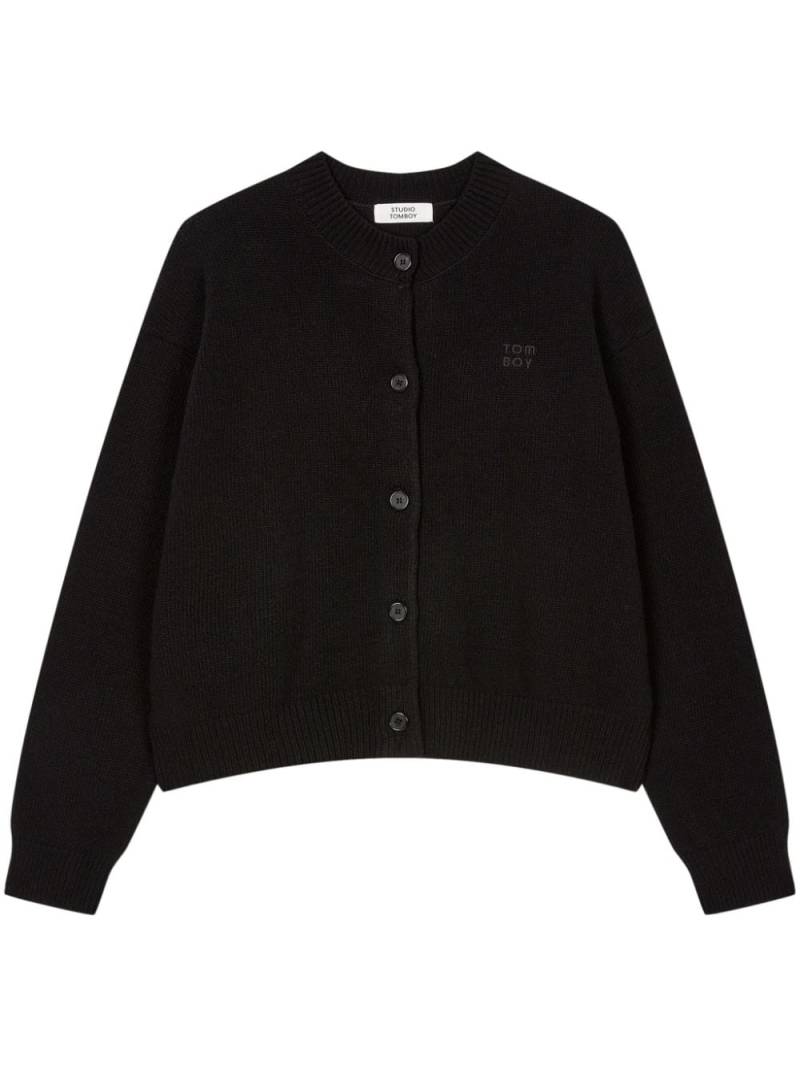 STUDIO TOMBOY round-neck wool cardigan - Black von STUDIO TOMBOY