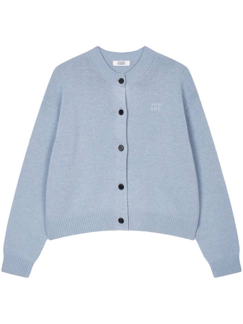 STUDIO TOMBOY round-neck wool cardigan - Blue von STUDIO TOMBOY