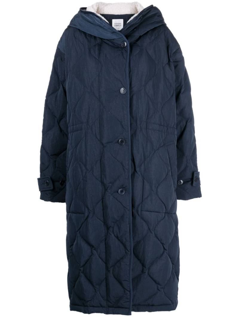 STUDIO TOMBOY shearling-hood quilted padded coat - Blue von STUDIO TOMBOY