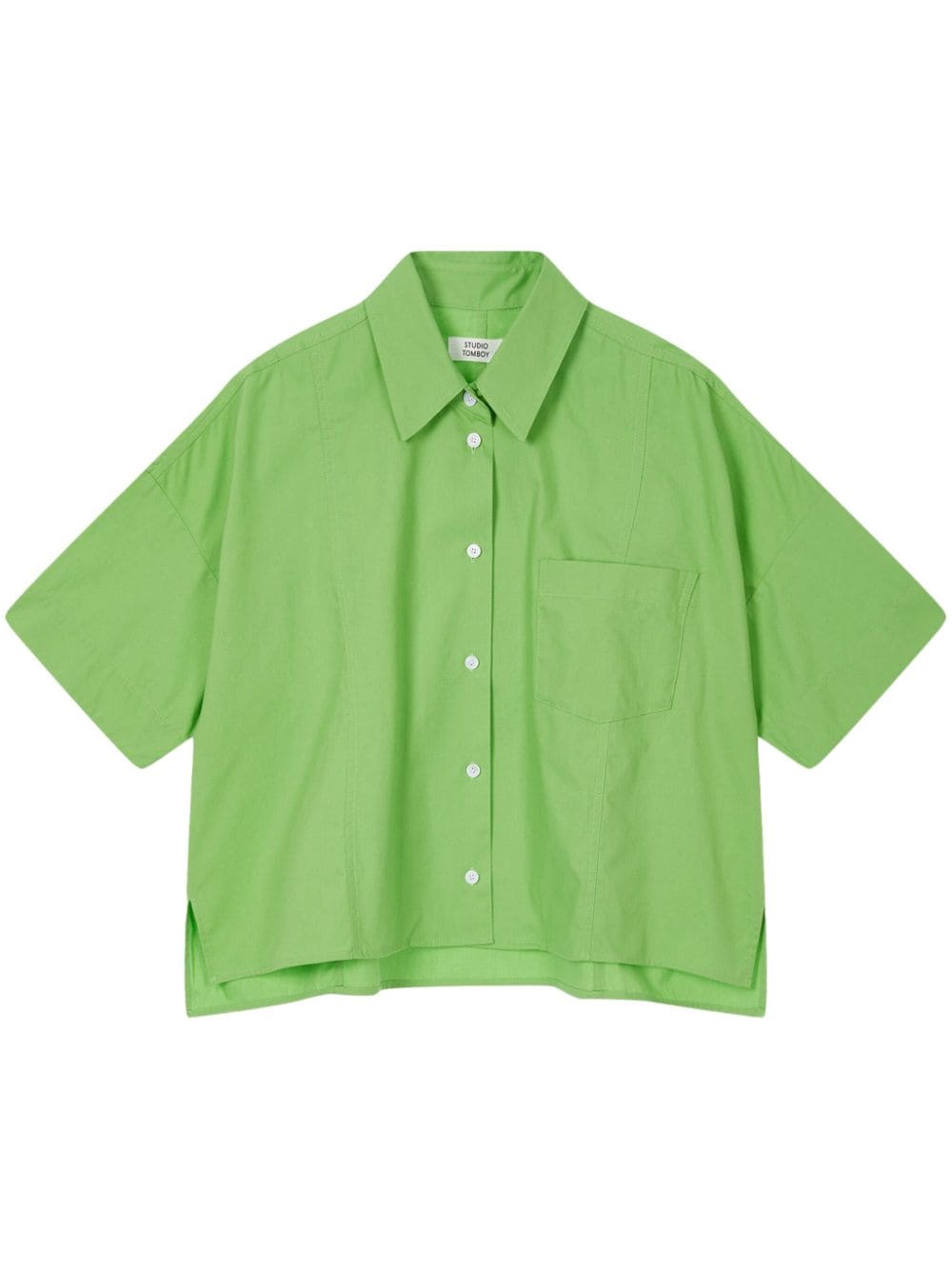 STUDIO TOMBOY short-sleeved cotton shirt - Green von STUDIO TOMBOY