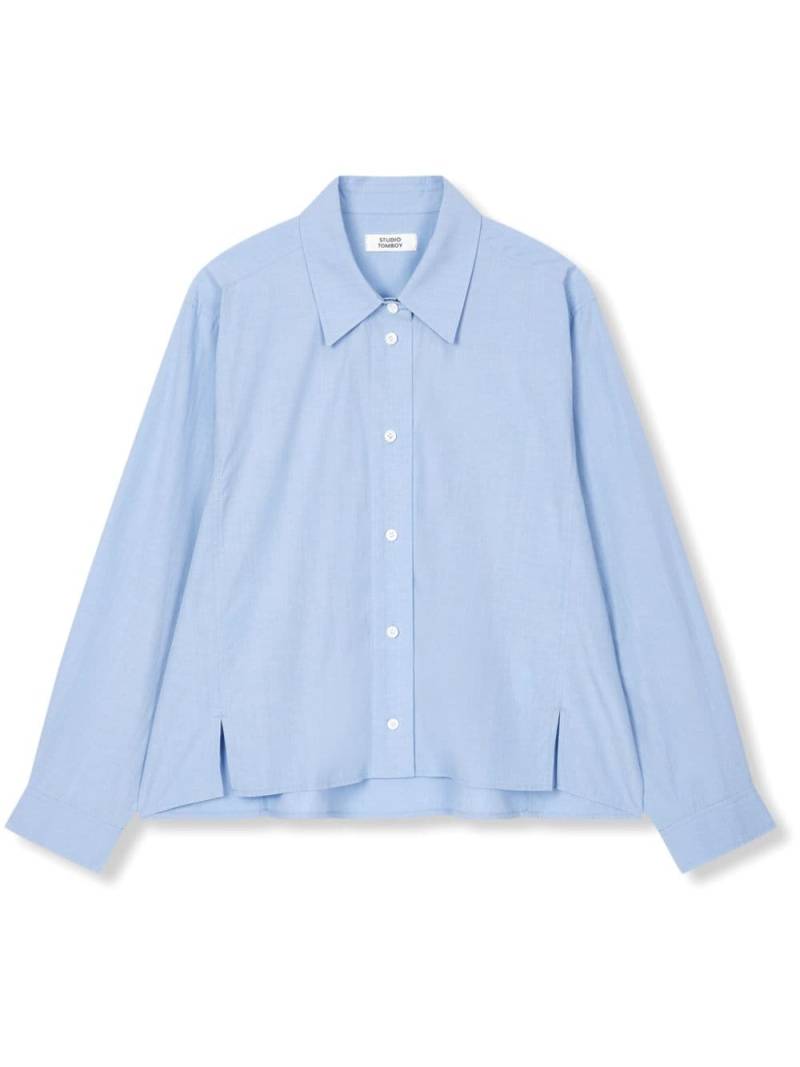 STUDIO TOMBOY slit-detailing shirt - Blue von STUDIO TOMBOY